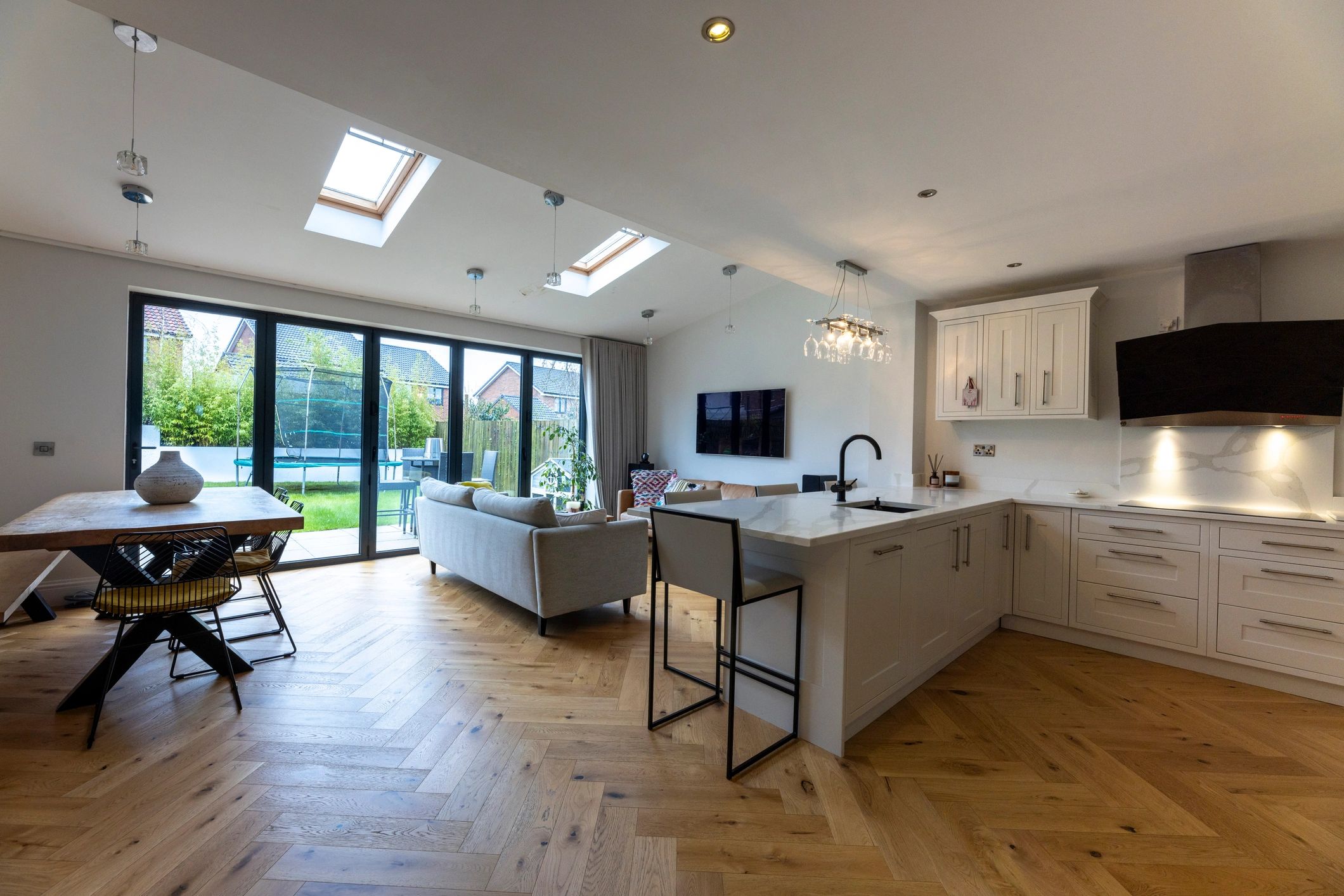 Open plan luxury home interior